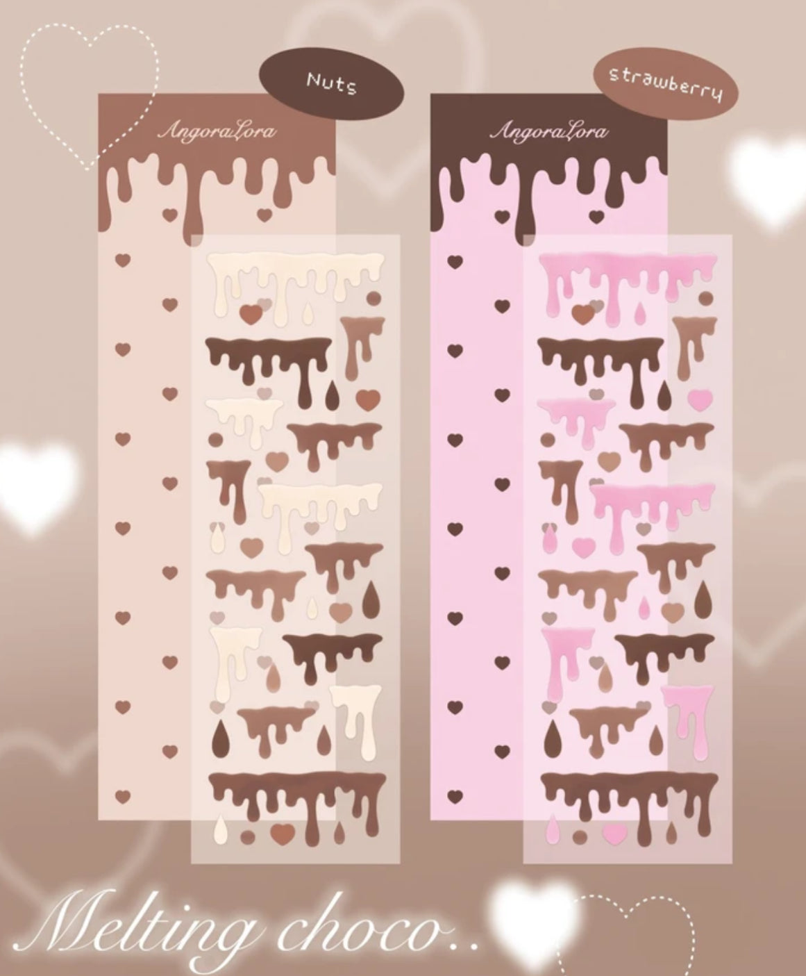 {Angora Lora} Dripping Chocolate Sticker Sheet