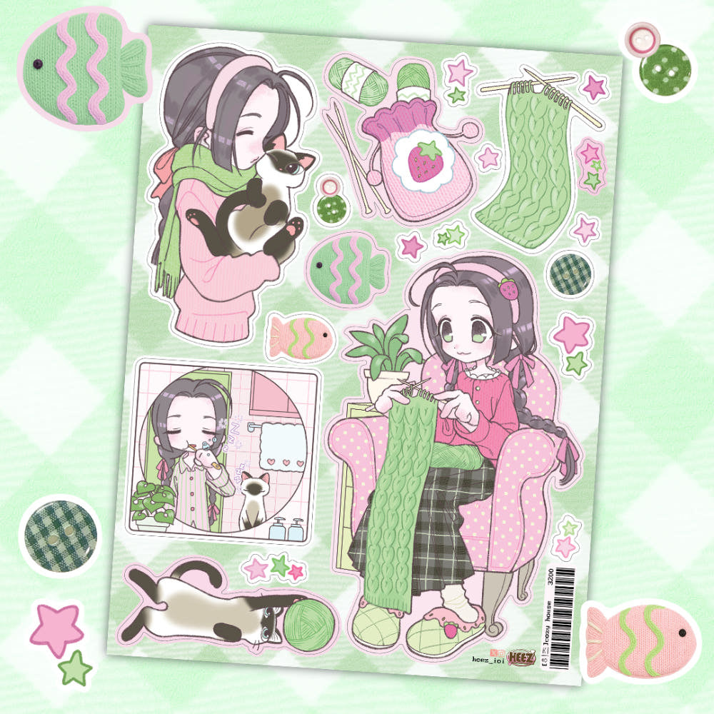 {Heez} Cozy House Sticker Sheet