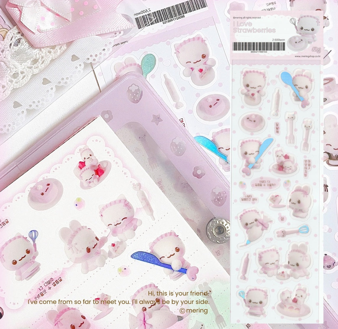 {Mering} I Like Strawberry Sticker Sheet
