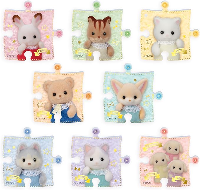 Sylvanian Families Puzzle Can Badge Blind Box