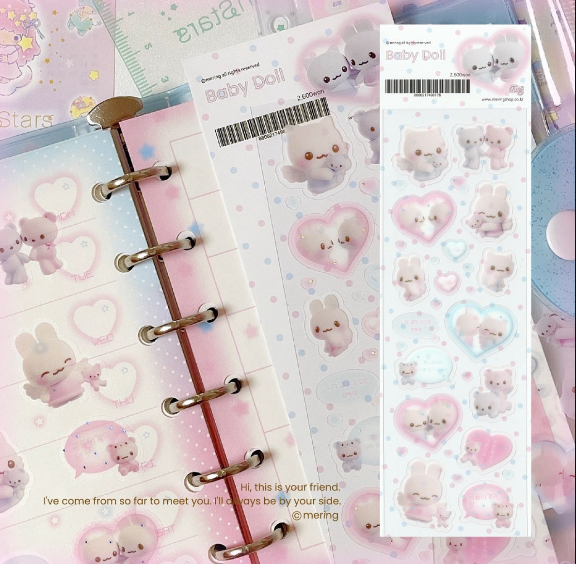 {Mering} Baby Doll Sticker Sheet