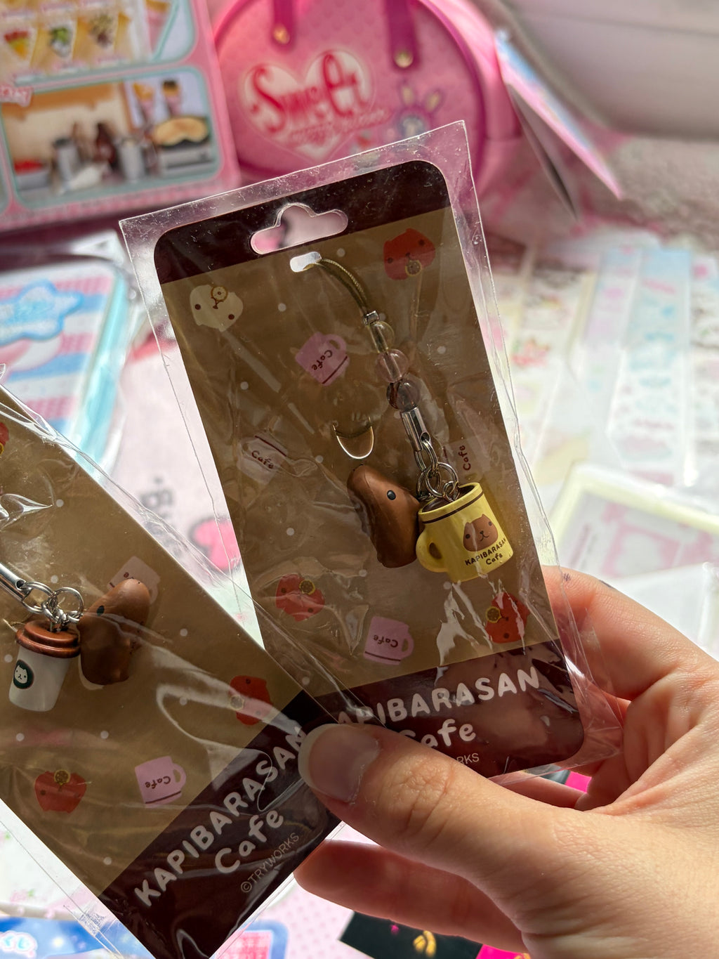{San-x} Kapibara-san Cafe Vintage Phone Charm