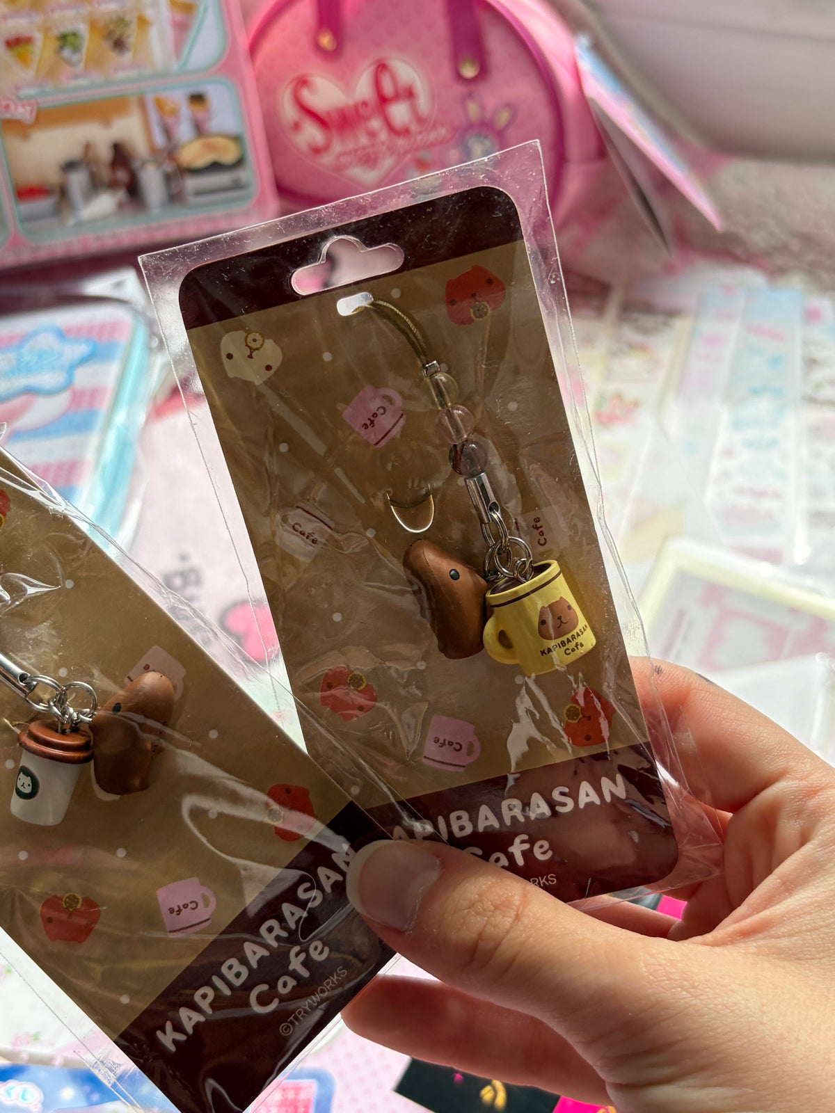 {San-x} Kapibara-san Cafe Vintage Phone Charm