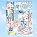 {Heez} Clear World Sticker Sheet