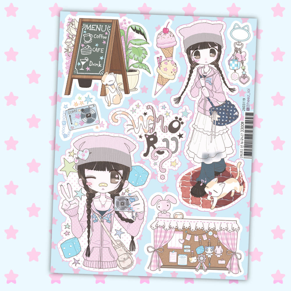 {Heez} Who R U? Sticker Sheet