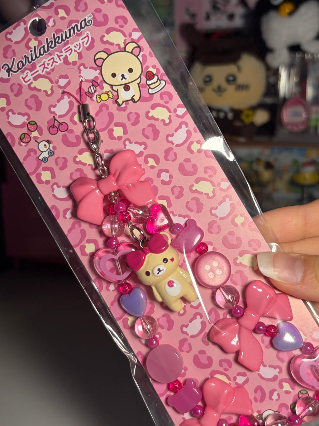 San-x Korilakkuma Gyaru Y2k Beads Phone Charm