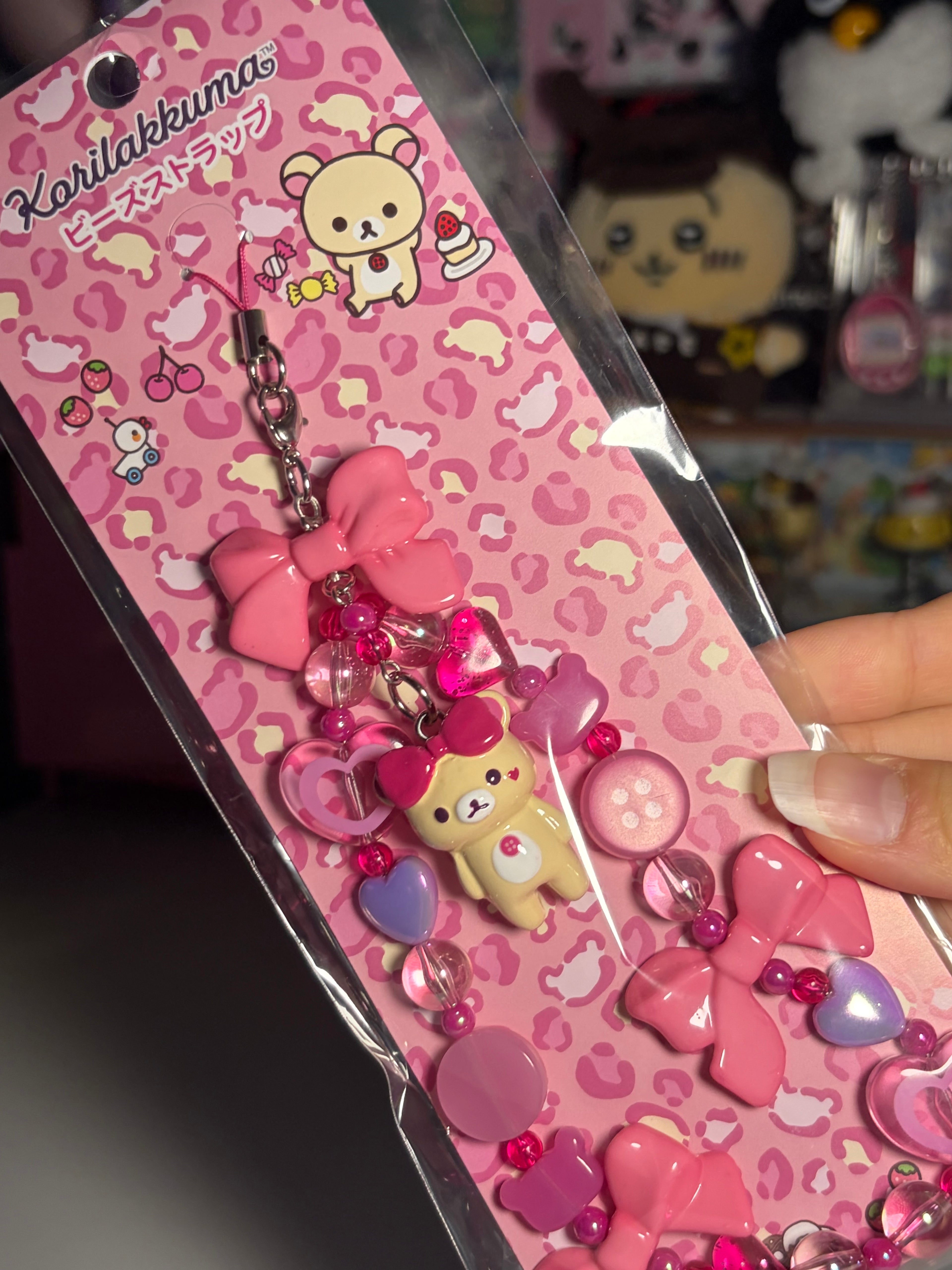 San-x Korilakkuma Gyaru Y2k Beads Phone Charm