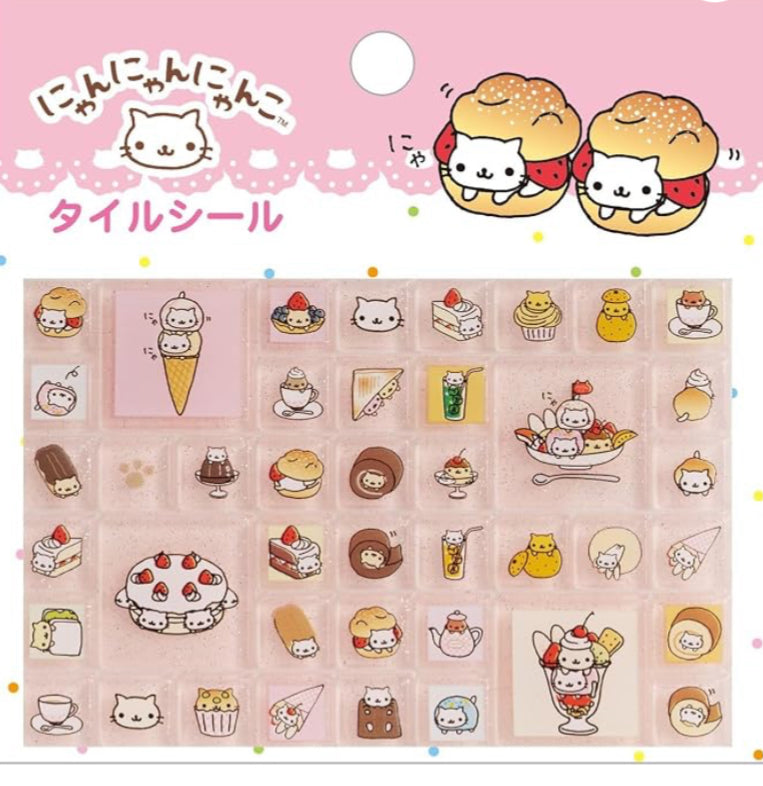 San-x Nyanyanyanko Block Stickers