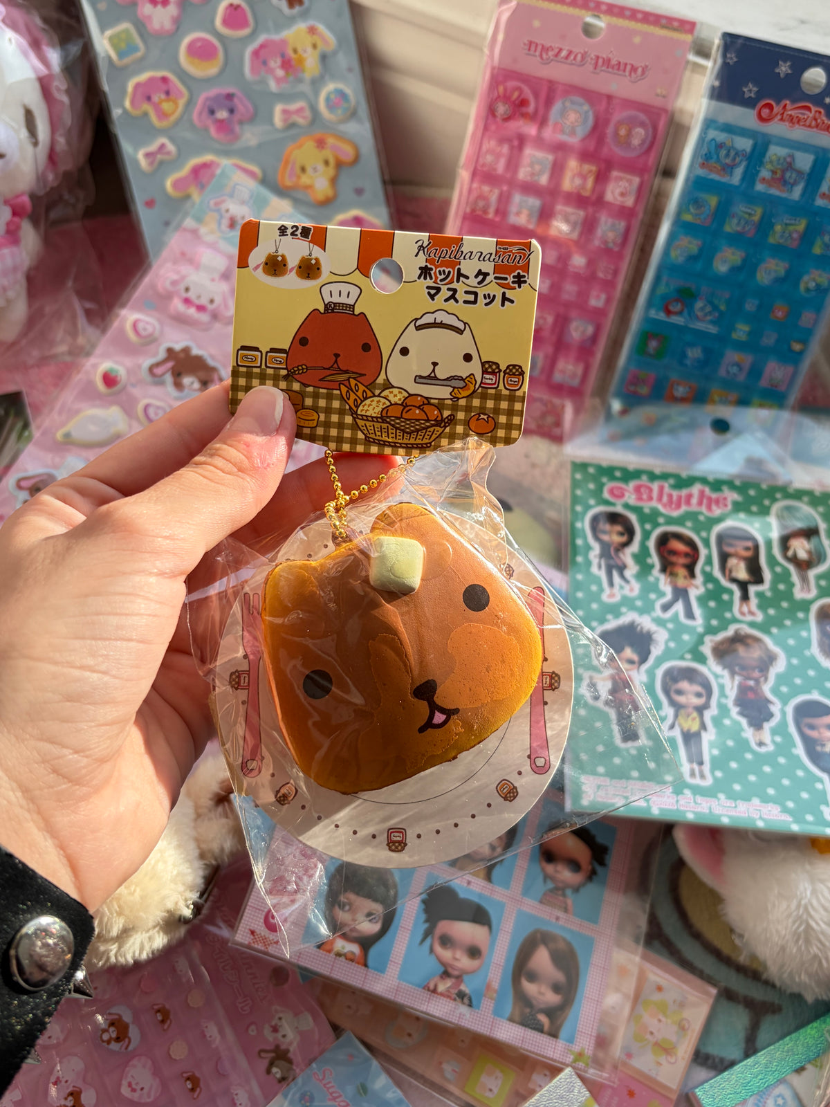 {San-x} Kapibara-san Cafe Vintage Squishy Keychains