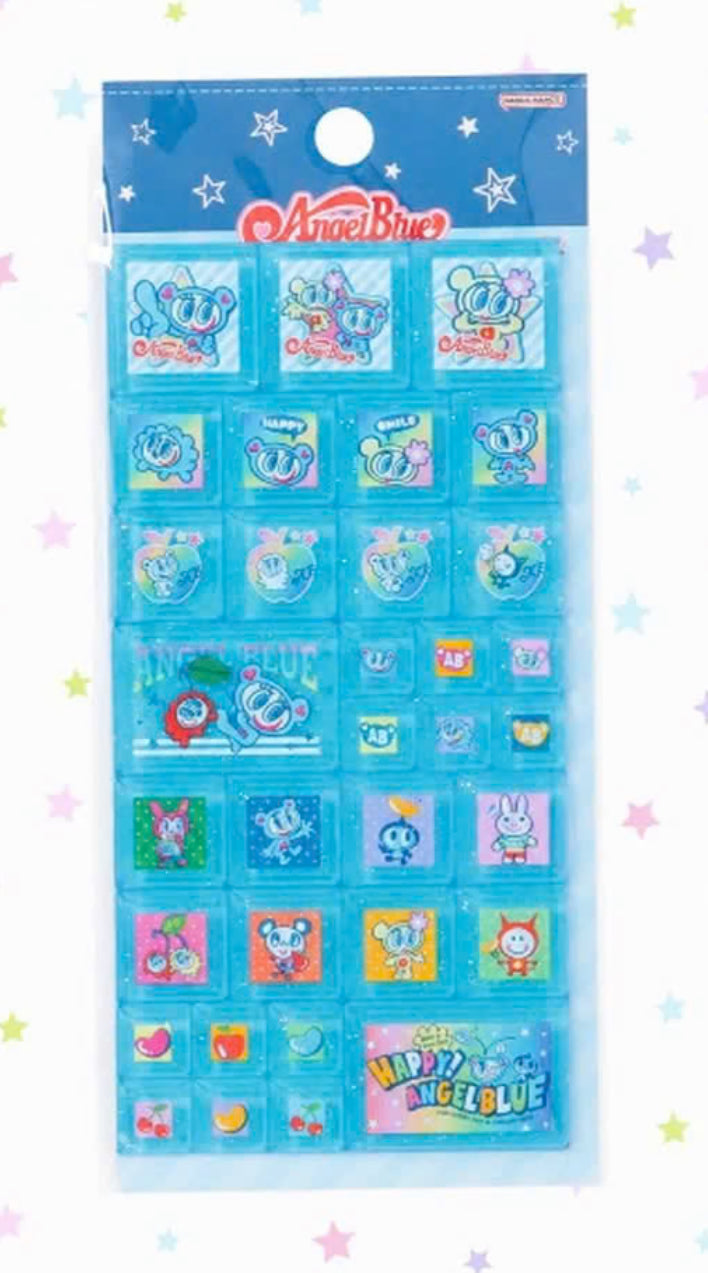 Narumiya Characters Block Stickers (Angel Blue)