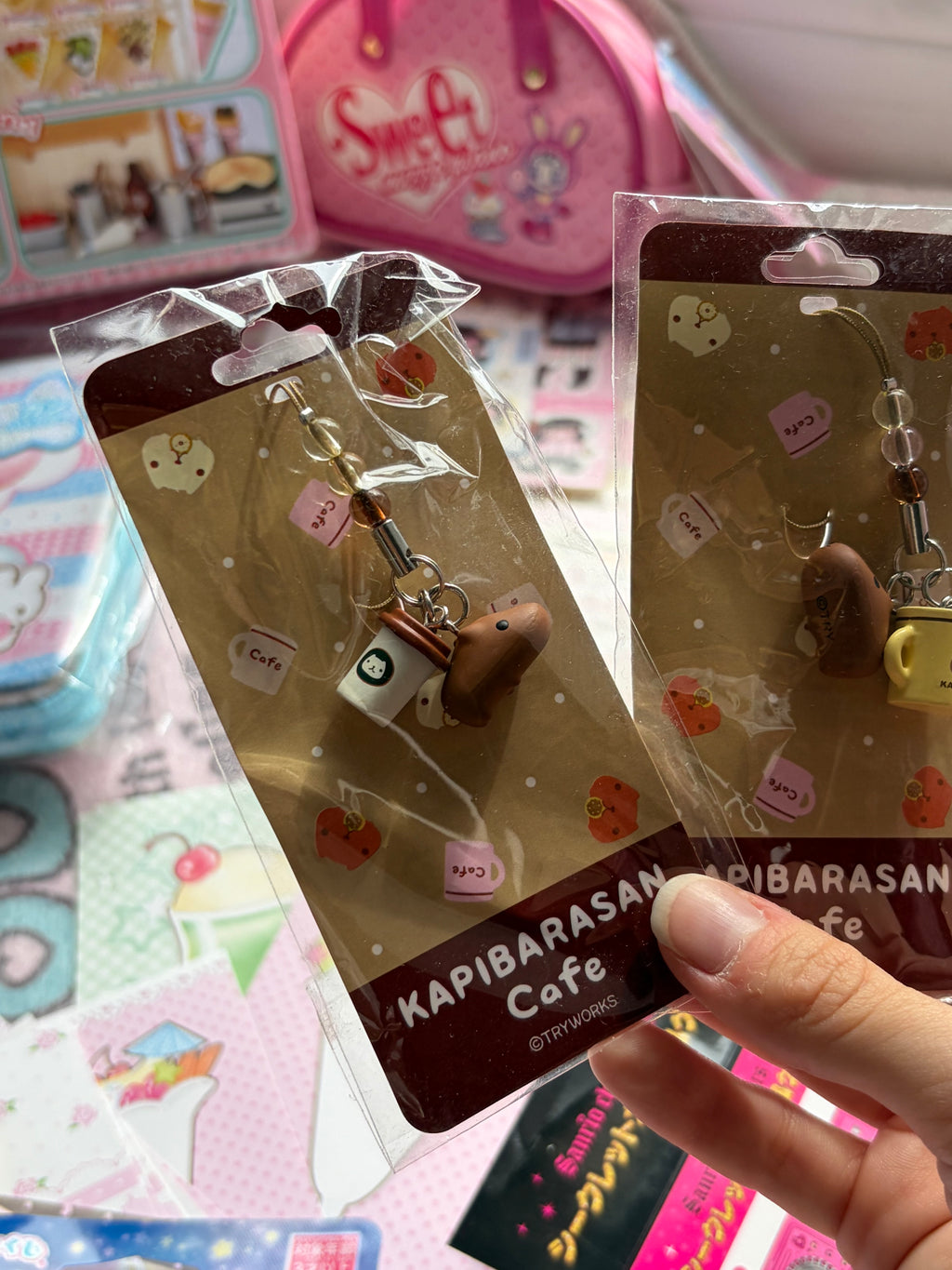 {San-x} Kapibara-san Cafe Vintage Phone Charm