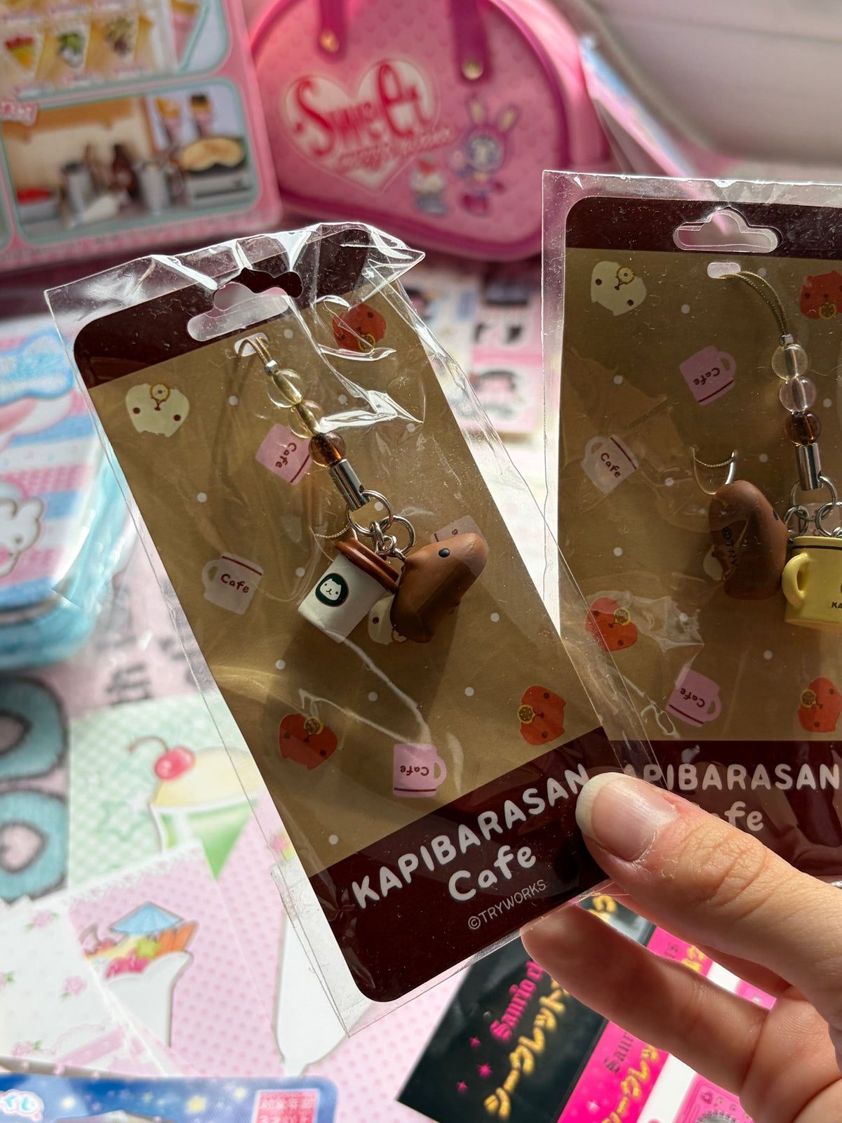 {San-x} Kapibara-san Cafe Vintage Phone Charm