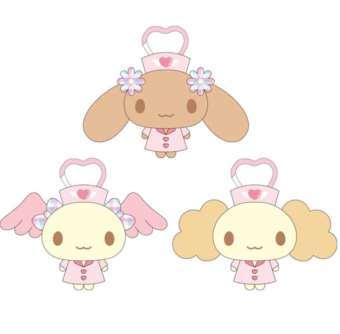 Sanrio CinnamonAngels x SPINNS Plush Keychain (Mocha)
