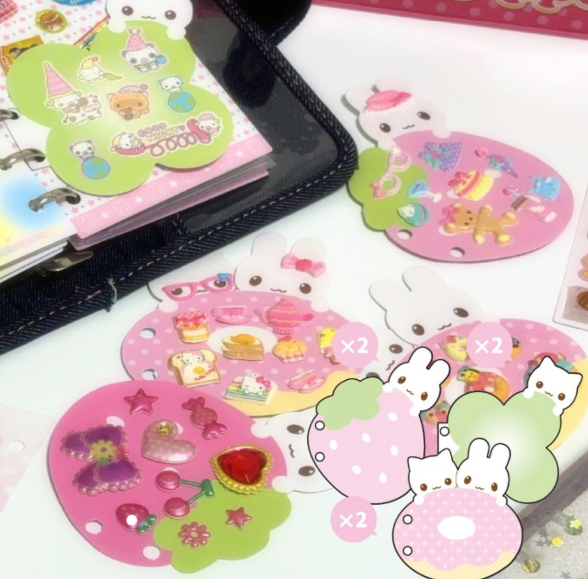 {Mering} Die Cut Marshmellows Reusable Sticker Paper Refill