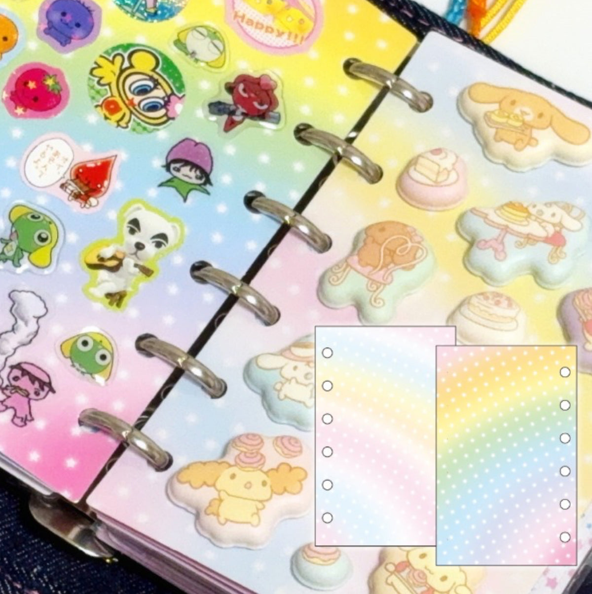 {Mering} Prism Rainbow Reusable Sticker Paper Refill