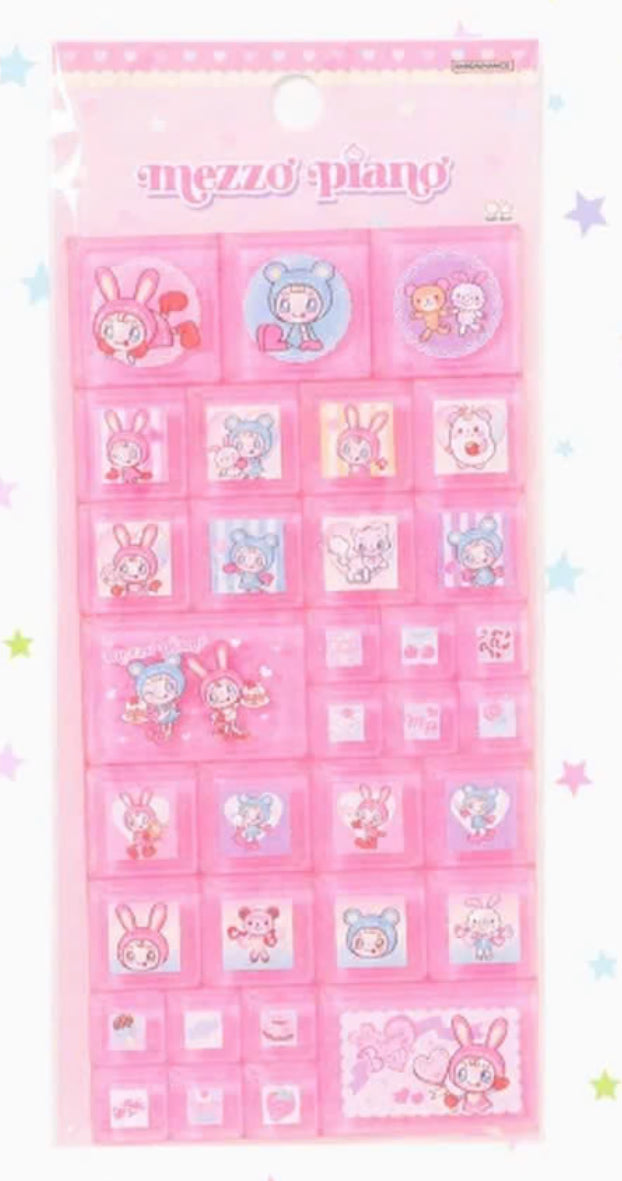 Narumiya Characters Block Stickers (Mezzo Piano)