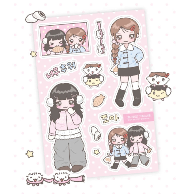 {Hamsclub} Winter Girls! Sticker Sheet