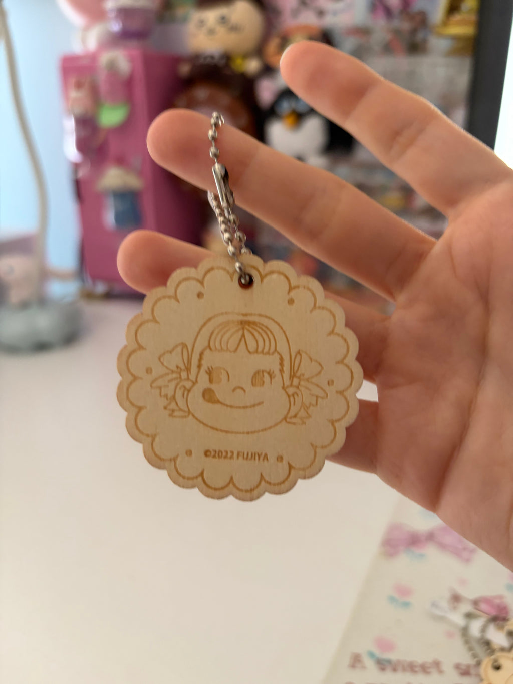 Gashapon - Peko Chan Biscuit Wooden Keychain