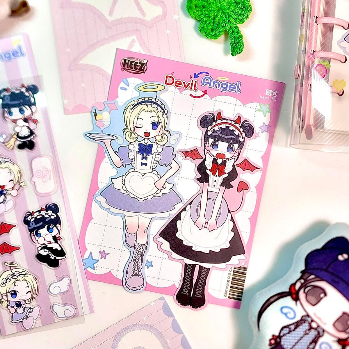 {Heez} Devil Angel Die Cut Sticker