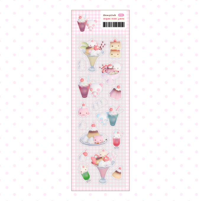 {Hamsclub} Parfait Cafe Sticker Sheet