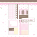 {Hamsclub}  Rose Lace Pattern Sticker Pack