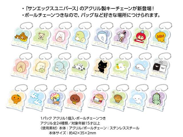 {San-x} Mini Acrylic Charm Blind Box